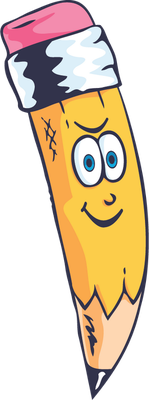crayon - fourniture scolaire - éducation - smiley émoticône émoji cartoon clipart illustration - artémotic