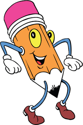 crayon - fourniture scolaire - éducation - smiley émoticône émoji cartoon clipart illustration - artémotic