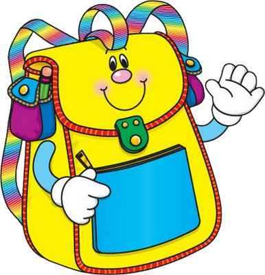 cartable - fourniture scolaire - éducation - smiley émoticône émoji cartoon clipart illustration - artémotic