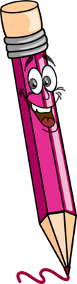 crayon - fourniture scolaire - éducation - smiley émoticône émoji cartoon clipart illustration - artémotic