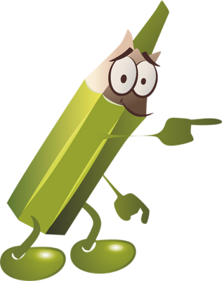 crayon - fourniture scolaire - éducation - smiley émoticône émoji cartoon clipart illustration - artémotic