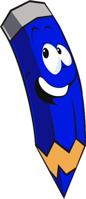 crayon - fourniture scolaire - éducation - smiley émoticône émoji cartoon clipart illustration - artémotic