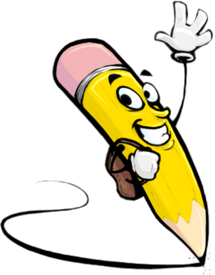 crayon - fourniture scolaire - éducation - smiley émoticône émoji cartoon clipart illustration - artémotic