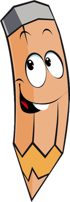 crayon - fourniture scolaire - éducation - smiley émoticône émoji cartoon clipart illustration - artémotic
