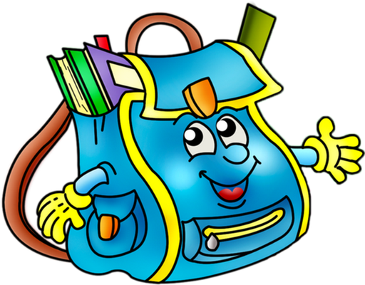 cartable - fourniture scolaire - éducation - smiley émoticône émoji cartoon clipart illustration - artémotic