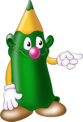 crayon - fourniture scolaire - éducation - smiley émoticône émoji cartoon clipart illustration - artémotic