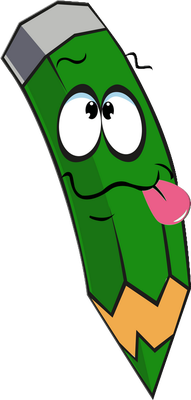crayon - fourniture scolaire - éducation - smiley émoticône émoji cartoon clipart illustration - artémotic