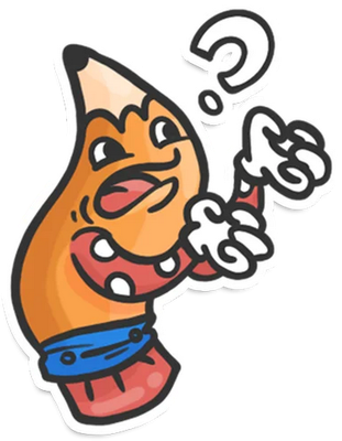 crayon - fourniture scolaire - éducation - smiley émoticône émoji cartoon clipart illustration - artémotic