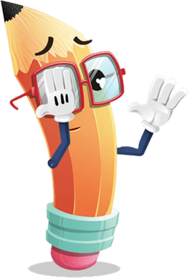 crayon - fourniture scolaire - éducation - smiley émoticône émoji cartoon clipart illustration - artémotic