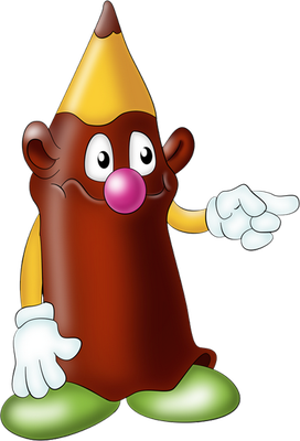 crayon - fourniture scolaire - éducation - smiley émoticône émoji cartoon clipart illustration - artémotic
