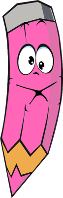 crayon - fourniture scolaire - éducation - smiley émoticône émoji cartoon clipart illustration - artémotic