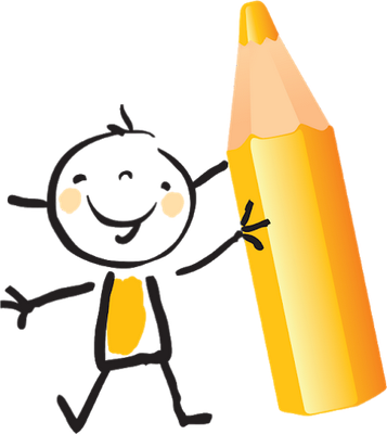 crayon - fourniture scolaire - éducation - smiley émoticône émoji cartoon clipart illustration - artémotic