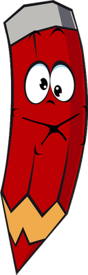 crayon - fourniture scolaire - éducation - smiley émoticône émoji cartoon clipart illustration - artémotic