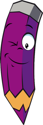 crayon - fourniture scolaire - éducation - smiley émoticône émoji cartoon clipart illustration - artémotic