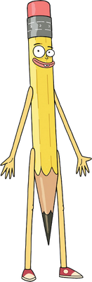 crayon - fourniture scolaire - éducation - smiley émoticône émoji cartoon clipart illustration - artémotic