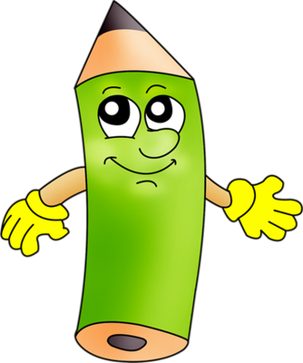 crayon - fourniture scolaire - éducation - smiley émoticône émoji cartoon clipart illustration - artémotic