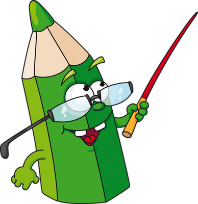 crayon - fourniture scolaire - éducation - smiley émoticône émoji cartoon clipart illustration - artémotic