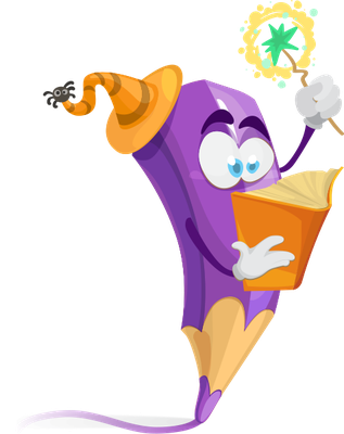 crayon - fourniture scolaire - éducation - smiley émoticône émoji cartoon clipart illustration - artémotic
