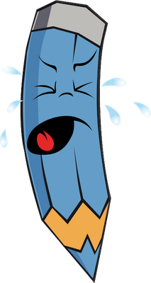 crayon - fourniture scolaire - éducation - smiley émoticône émoji cartoon clipart illustration - artémotic