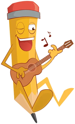 crayon - fourniture scolaire - éducation - smiley émoticône émoji cartoon clipart illustration - artémotic