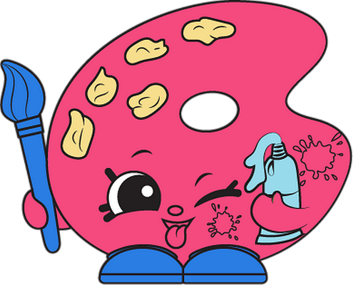 peinture - fourniture scolaire - éducation - smiley émoticône émoji cartoon clipart illustration - artémotic