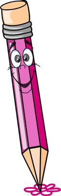crayon - fourniture scolaire - éducation - smiley émoticône émoji cartoon clipart illustration - artémotic