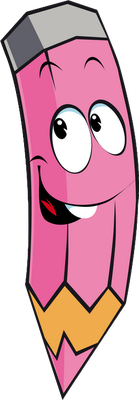 crayon - fourniture scolaire - éducation - smiley émoticône émoji cartoon clipart illustration - artémotic
