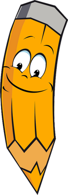 crayon - fourniture scolaire - éducation - smiley émoticône émoji cartoon clipart illustration - artémotic