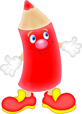 crayon - fourniture scolaire - éducation - smiley émoticône émoji cartoon clipart illustration - artémotic