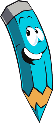 crayon - fourniture scolaire - éducation - smiley émoticône émoji cartoon clipart illustration - artémotic
