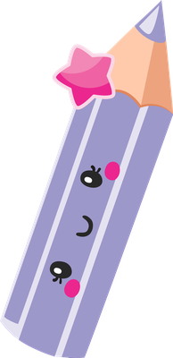 crayon - fourniture scolaire - éducation - smiley émoticône émoji cartoon clipart illustration - artémotic