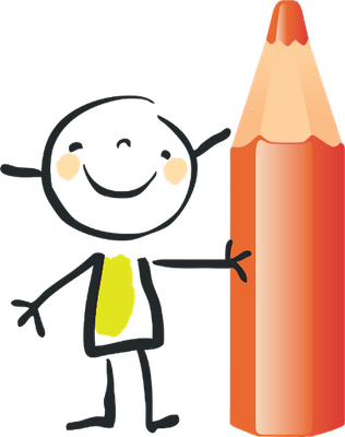 crayon - fourniture scolaire - éducation - smiley émoticône émoji cartoon clipart illustration - artémotic