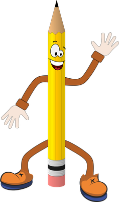 crayon - fourniture scolaire - éducation - smiley émoticône émoji cartoon clipart illustration - artémotic