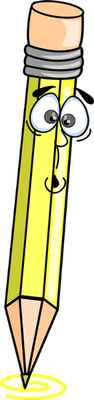 crayon - fourniture scolaire - éducation - smiley émoticône émoji cartoon clipart illustration - artémotic