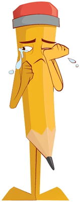 crayon - fourniture scolaire - éducation - smiley émoticône émoji cartoon clipart illustration - artémotic