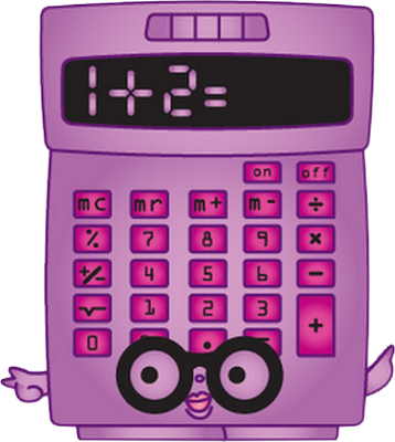 calculatrice - fourniture scolaire - éducation - smiley émoticône émoji cartoon clipart illustration - artémotic