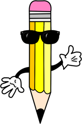 crayon - fourniture scolaire - éducation - smiley émoticône émoji cartoon clipart illustration - artémotic