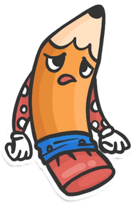 crayon - fourniture scolaire - éducation - smiley émoticône émoji cartoon clipart illustration - artémotic