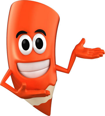crayon - fourniture scolaire - éducation - smiley émoticône émoji cartoon clipart illustration - artémotic