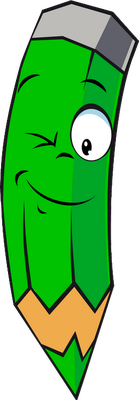 crayon - fourniture scolaire - éducation - smiley émoticône émoji cartoon clipart illustration - artémotic