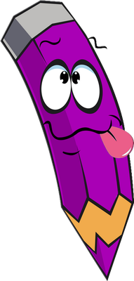 crayon - fourniture scolaire - éducation - smiley émoticône émoji cartoon clipart illustration - artémotic