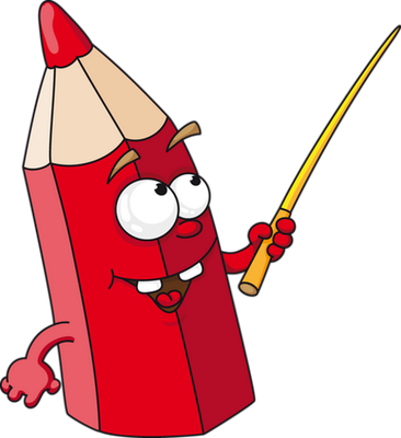 crayon - fourniture scolaire - éducation - smiley émoticône émoji cartoon clipart illustration - artémotic
