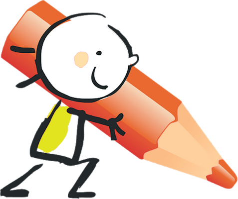 crayon - fourniture scolaire - éducation - smiley émoticône émoji cartoon clipart illustration - artémotic