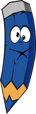 crayon - fourniture scolaire - éducation - smiley émoticône émoji cartoon clipart illustration - artémotic