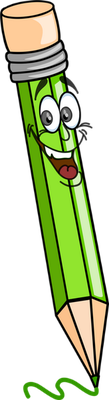 crayon - fourniture scolaire - éducation - smiley émoticône émoji cartoon clipart illustration - artémotic