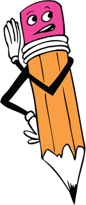 crayon - fourniture scolaire - éducation - smiley émoticône émoji cartoon clipart illustration - artémotic