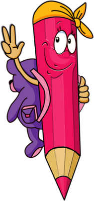 crayon - fourniture scolaire - éducation - smiley émoticône émoji cartoon clipart illustration - artémotic