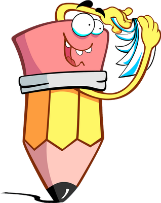 crayon - fourniture scolaire - éducation - smiley émoticône émoji cartoon clipart illustration - artémotic