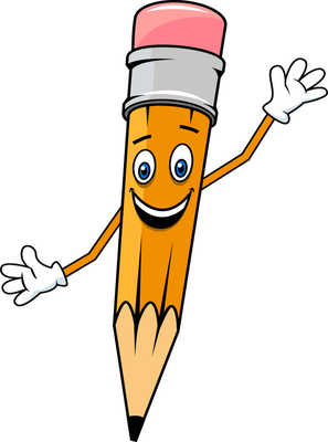 crayon - fourniture scolaire - éducation - smiley émoticône émoji cartoon clipart illustration - artémotic