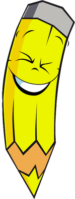 crayon - fourniture scolaire - éducation - smiley émoticône émoji cartoon clipart illustration - artémotic